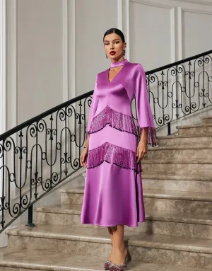 Lauretta satin maxi dress