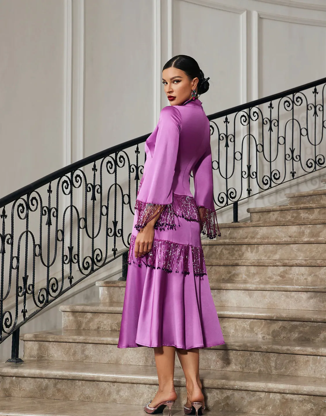 Lauretta satin maxi dress