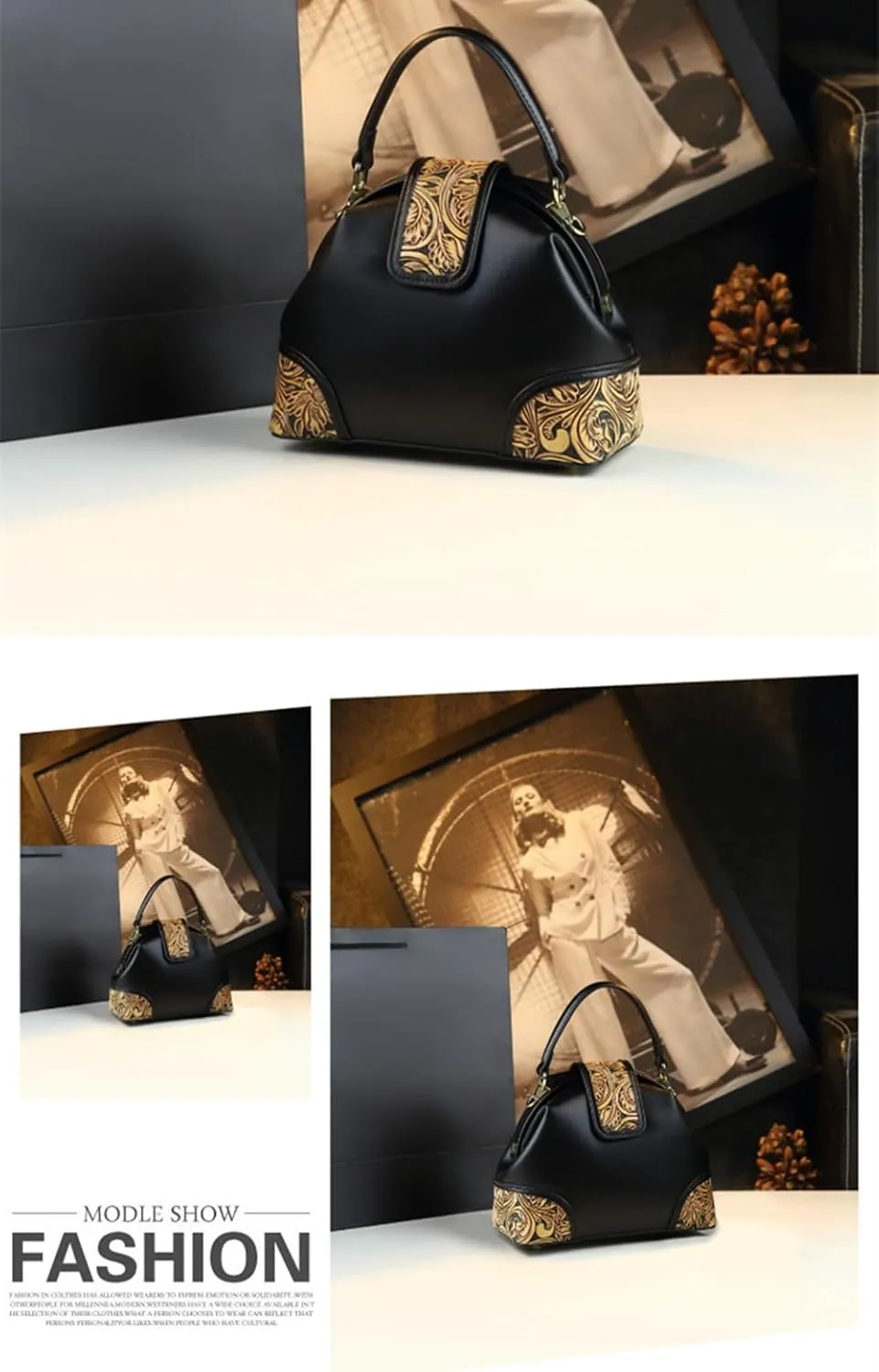 Leather Carving Design Purses For Women Top Handle Satchel Crossbody Handbags Small Dumpling Shoulder Messenger Bags