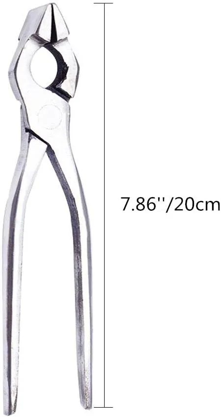 Leather Professional Tools Pliers Curved Nose Pliers Straight Nose Pliers DIY Edge Adjustment Press Flatten Forceps Handbag Wallet Making Tool (Straight Nose Pliers)