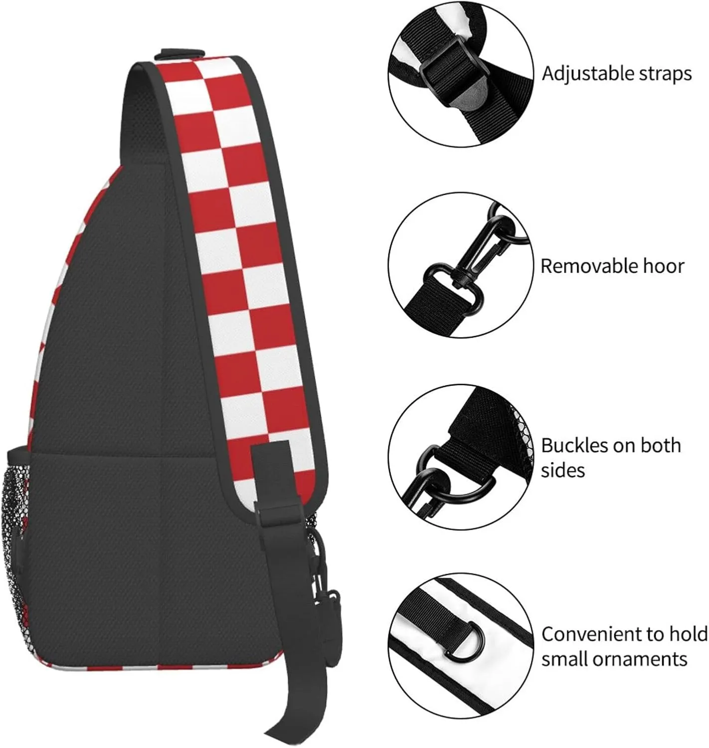 LGBT Rainbow Sling Bag Casual Chest Bags Adjustable Crossbody Bag Shoulder Backpack For Travel Hiking