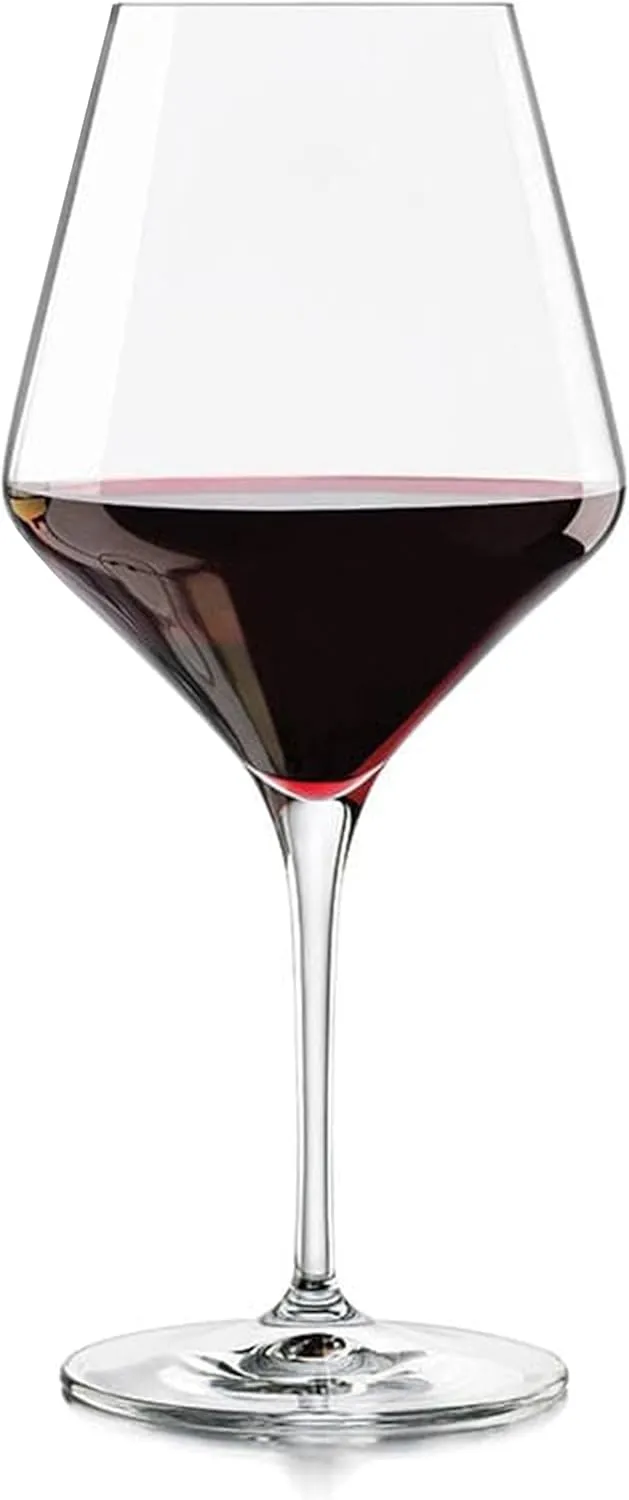 Libbey Master’s Reserve 9323 Prism All Purpose Wine Glasses Set, 16 Oz, Clear, Sleek Wine Glass Set Of 12, Modern Stemware Glasses for Special Moments