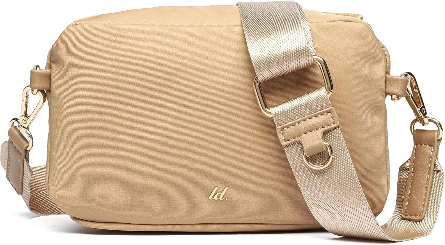 Like Dreams Small Crossbody Bum Bag for Women | Lightweight Nylon Fanny Pack with Detachable Airpods Pouch | Stylish Crossbody Bag (Nude)