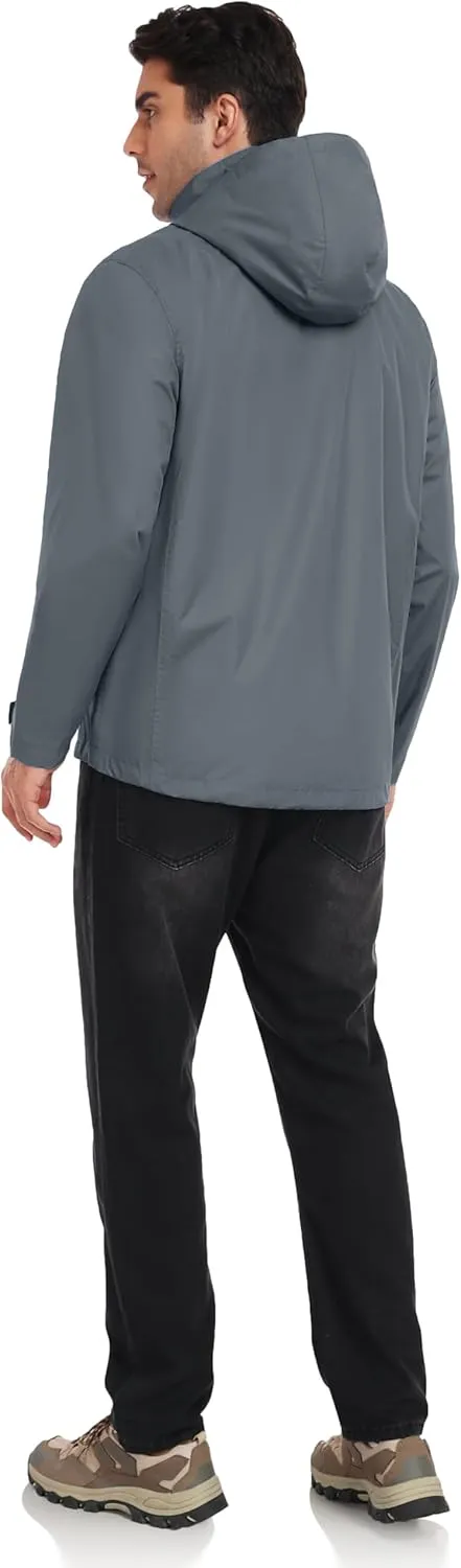 Little Donkey Andy Men's High-performance Waterproof Rain Jacket Ultra Lightweight Rain Shell for Hiking,Golf,Travel