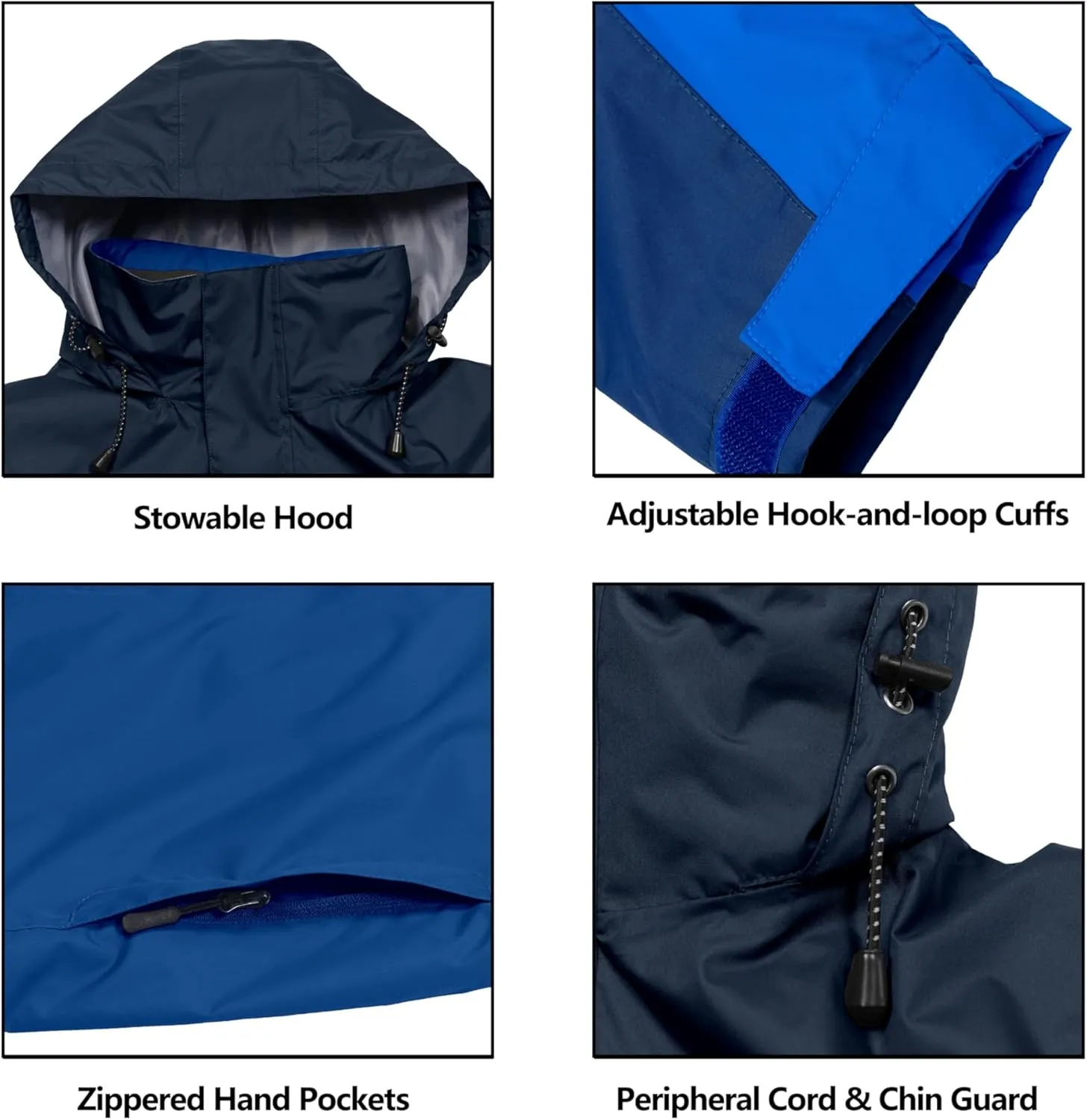 Little Donkey Andy Men's High-performance Waterproof Rain Jacket Ultra Lightweight Rain Shell for Hiking,Golf,Travel