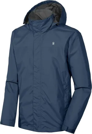 Little Donkey Andy Men's Waterproof Rain Jacket Outdoor Lightweight Rain Shell Coat for Hiking,Golf,Travel