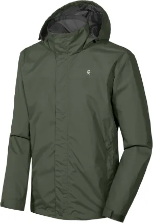 Little Donkey Andy Men's Waterproof Rain Jacket Outdoor Lightweight Rain Shell Coat for Hiking,Golf,Travel
