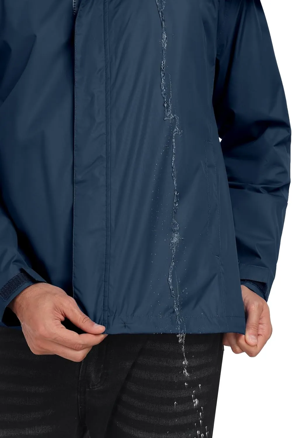Little Donkey Andy Men's Waterproof Rain Jacket Outdoor Lightweight Rain Shell Coat for Hiking,Golf,Travel