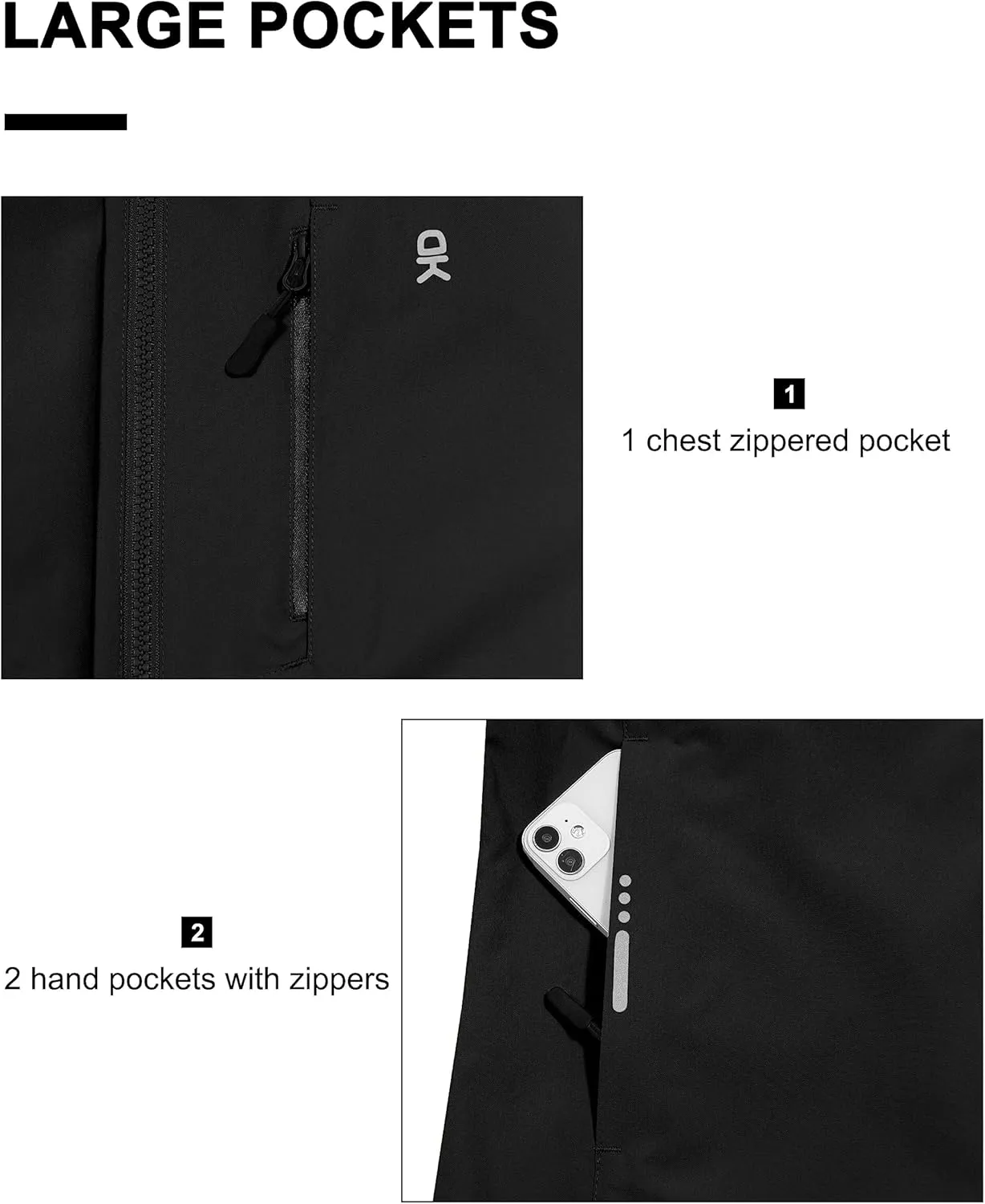Little Donkey Andy Women's Waterproof Rain Jacket Lightweight Hooded Raincoat for Travel Hiking Golf