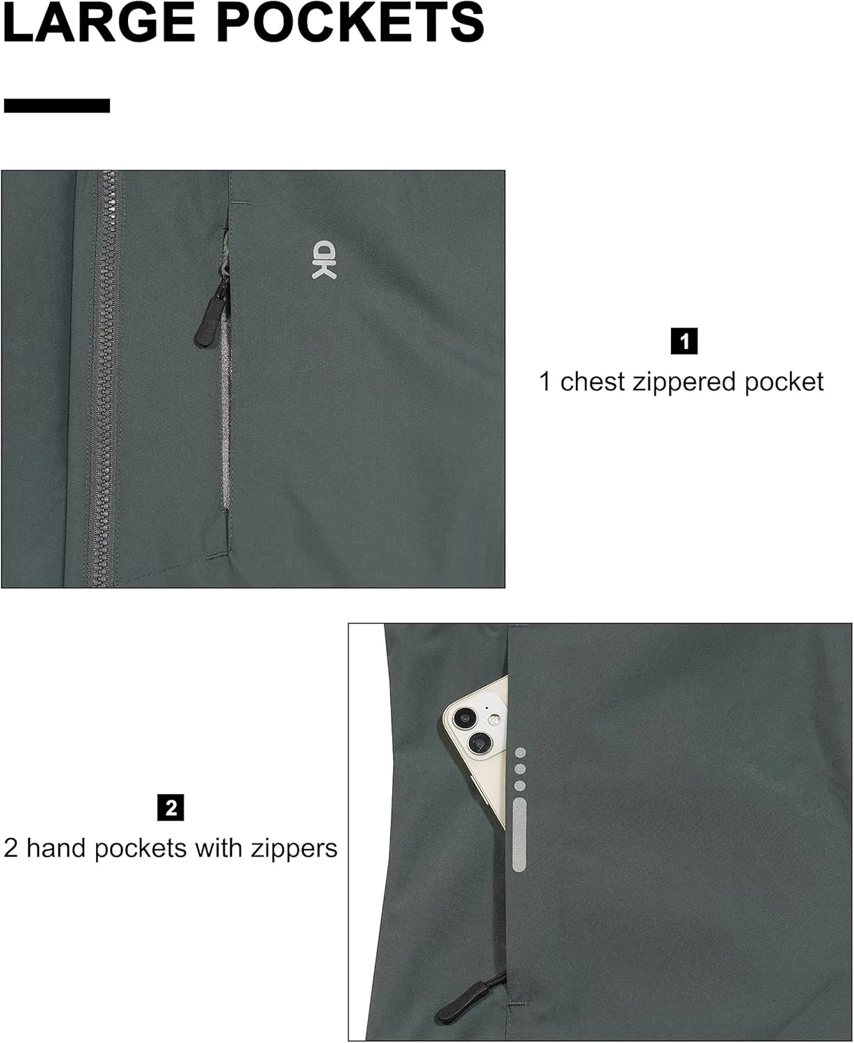 Little Donkey Andy Women's Waterproof Rain Jacket Lightweight Hooded Raincoat for Travel Hiking Golf