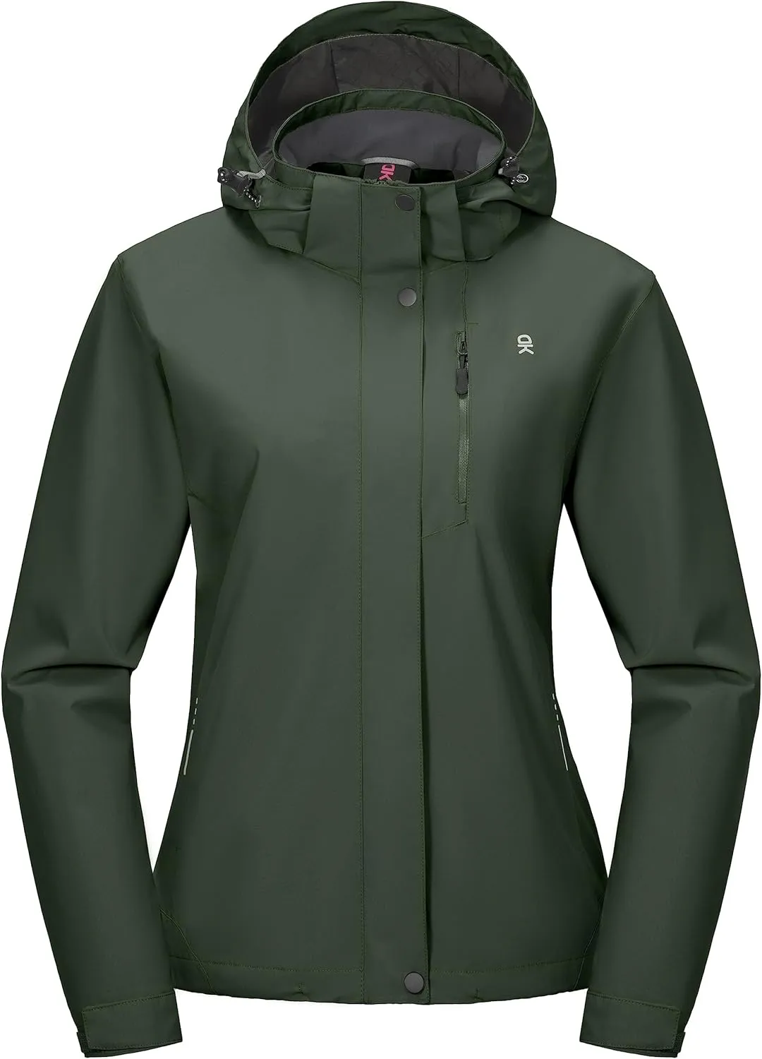 Little Donkey Andy Women's Waterproof Rain Jacket Lightweight Hooded Raincoat for Travel Hiking Golf