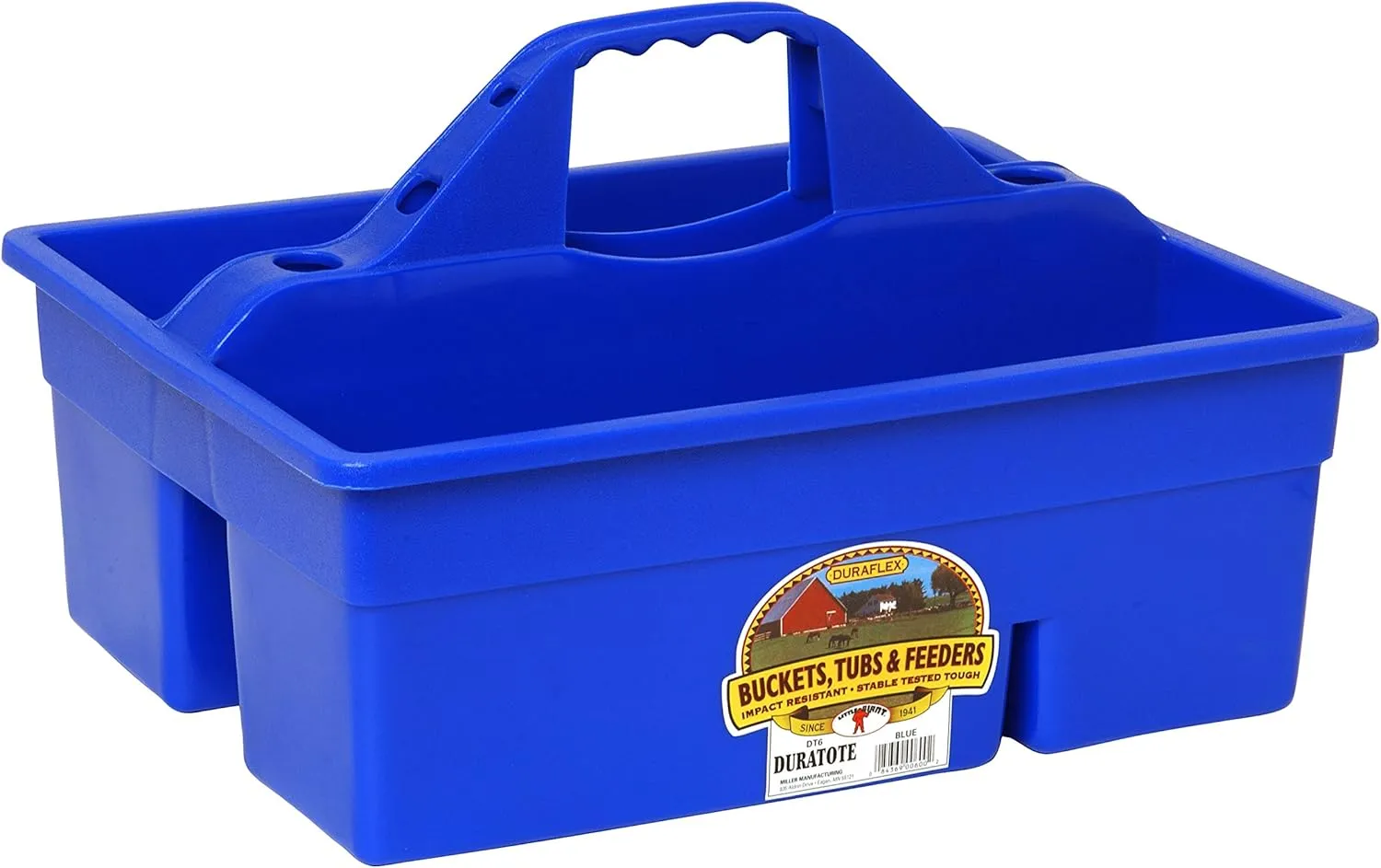 Little Giant® Plastic DuraTote | Horse Grooming DuraTote | Durable Tote Box Organizer with Easy Grip Handle | Extra Thick Sidewalls | Blue