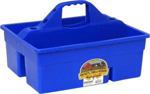 Little Giant® Plastic DuraTote | Horse Grooming DuraTote | Durable Tote Box Organizer with Easy Grip Handle | Extra Thick Sidewalls | Blue