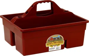 Little Giant® Plastic DuraTote | Horse Grooming DuraTote | Durable Tote Box Organizer with Easy Grip Handle | Extra Thick Sidewalls | Burgundy