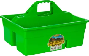 Little Giant® Plastic DuraTote | Horse Grooming DuraTote | Durable Tote Box Organizer with Easy Grip Handle | Extra Thick Sidewalls | Lime Green