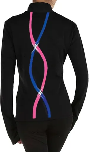 LIUHUO Girls Figure Skating Training Suit Jacket - Elegant Ventilate Practice