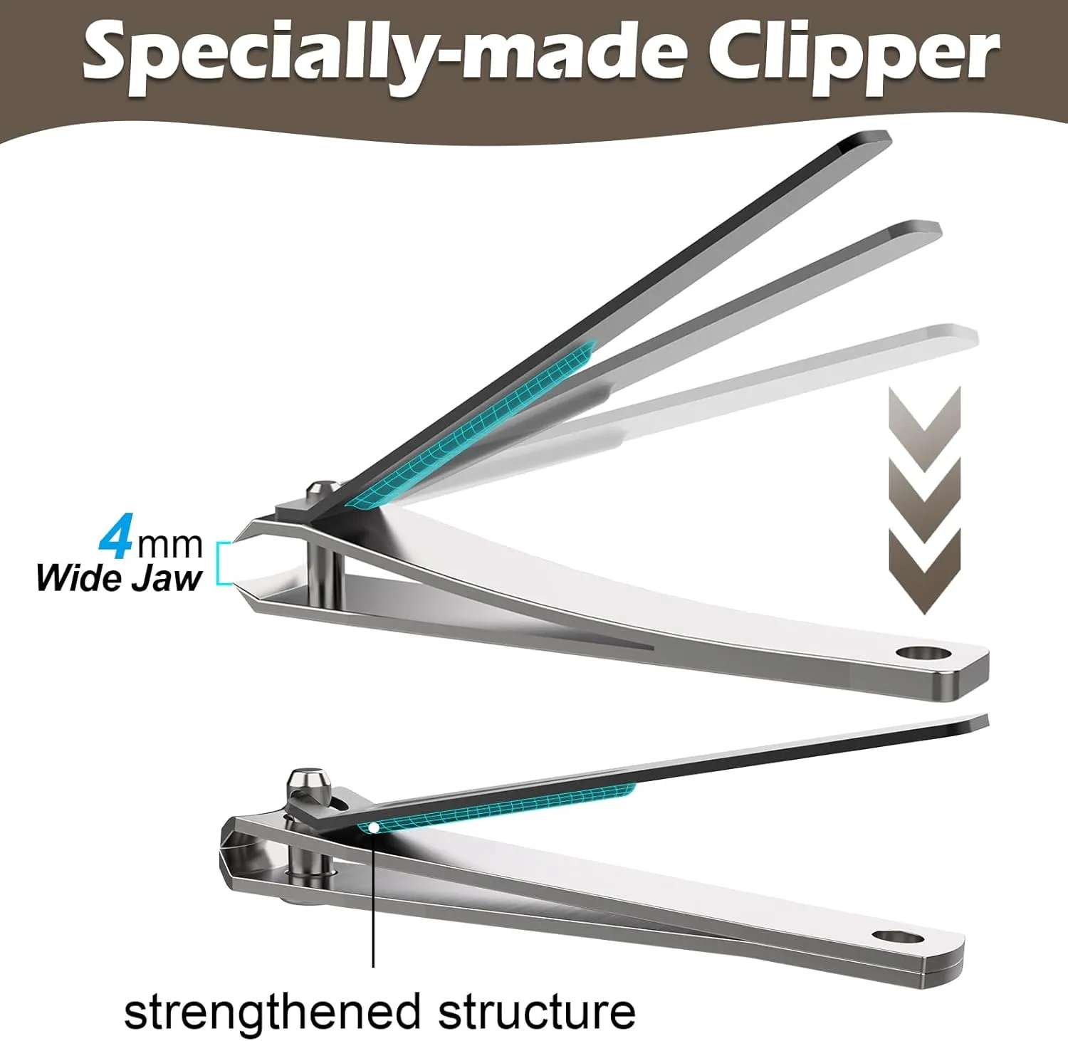 Long Handled Toenail Clippers, 4mm Wide Jaw Opening,for Seniors, Overweight, Obese, Pregnant and Waist Patients, No Need to Bending, Cutting Very Easily (White, XL-32'/80cm)