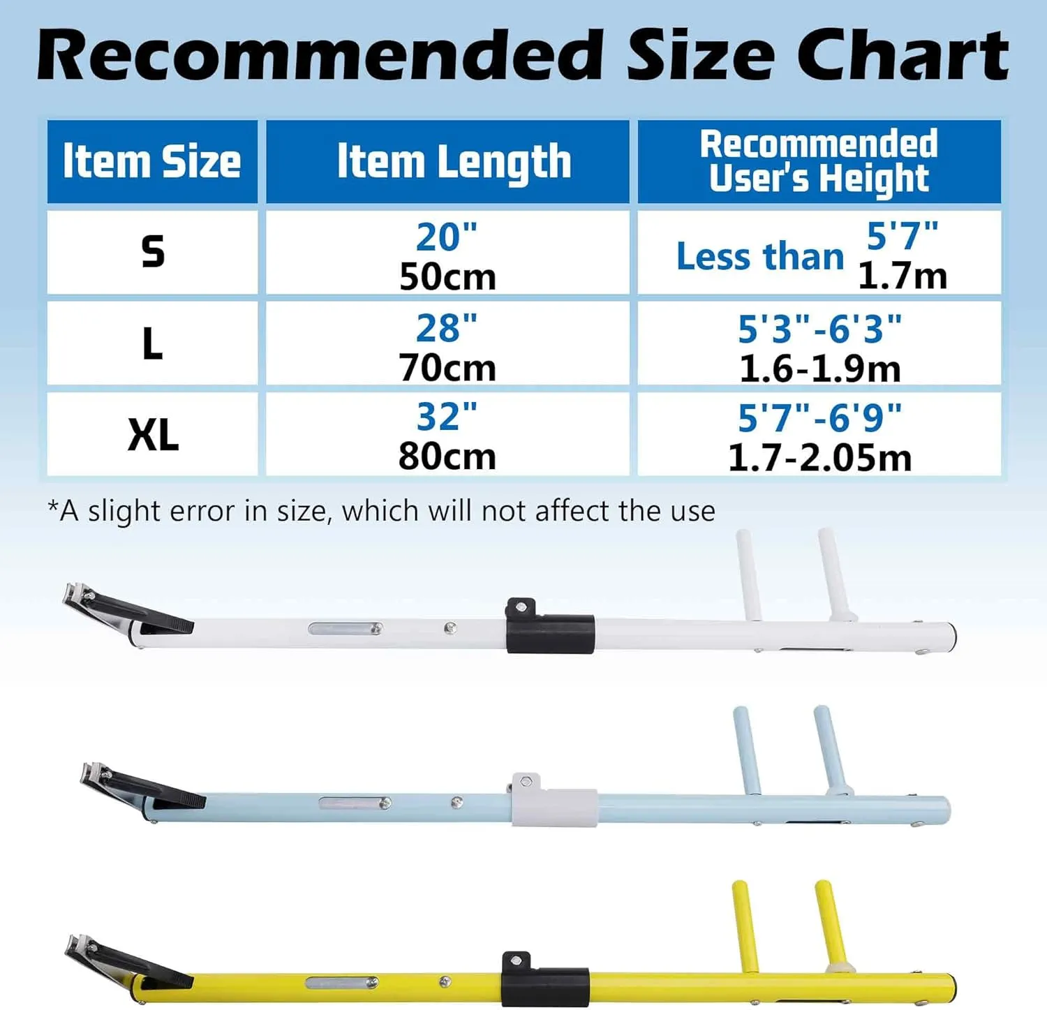 Long Handled Toenail Clippers for Seniors, Overweight, Obese, Pregnant and Waist Patients, 4mm Wide Jaw Opening, No Need to Bending, Cutting Very Easily 1.5 (White, XL-30 / 80cm)