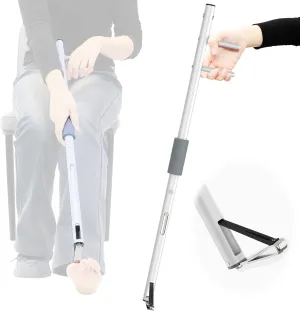 Long Handled Toenail Clippers for Seniors, Overweight, Obese, Pregnant and Waist Patients, 4mm Wide Jaw Opening, No Need to Bending, Cutting Very Easily.（20in/White）