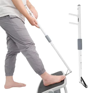 Long Handled Toenail Clippers for Seniors, Overweight, Obese, Pregnant and Waist Patients, 4mm Wide Jaw Opening, No Need to Bending, Cutting Very Easily.（28in/White）