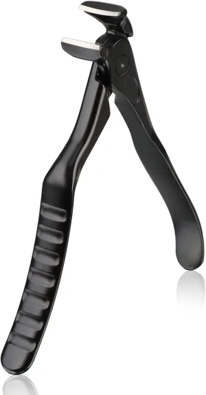 Long Handled Toenail Clippers for Thick Toenails, Ergonomic Non-Slip Toe Nail Clippers for Thick Nails for Seniors, Men, Angled Head Wide Jaw Opening Anti-Splash (Black)