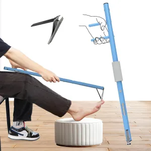 Long Handled Toenail Clippers，4mm Large Opening/No Need to Bending，for Seniors, Overweight, Disabled and Pregnant.(34" / Blue,Including 2 Clippers)