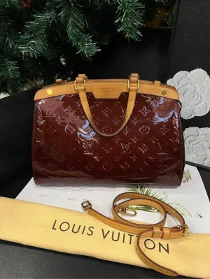 Louis Vuitton Brea Patent Leather Cherry Handbag