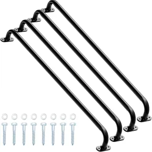 Lounsweer 4 Pack 37 Inch Playhouse Ladder Handle Monkey Bars Metal Safety Handles Grab Handle Bars for Playground Accessories for Outdoor Games Backyard Ladder House Tree House