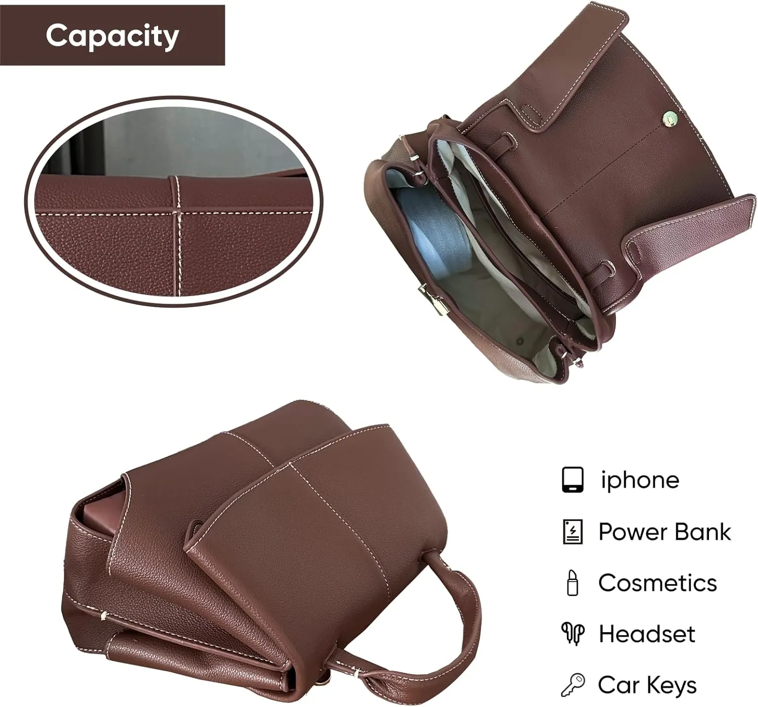 Luxury Handbags for Women Leather Satchel & Top-Handle Designer Bags