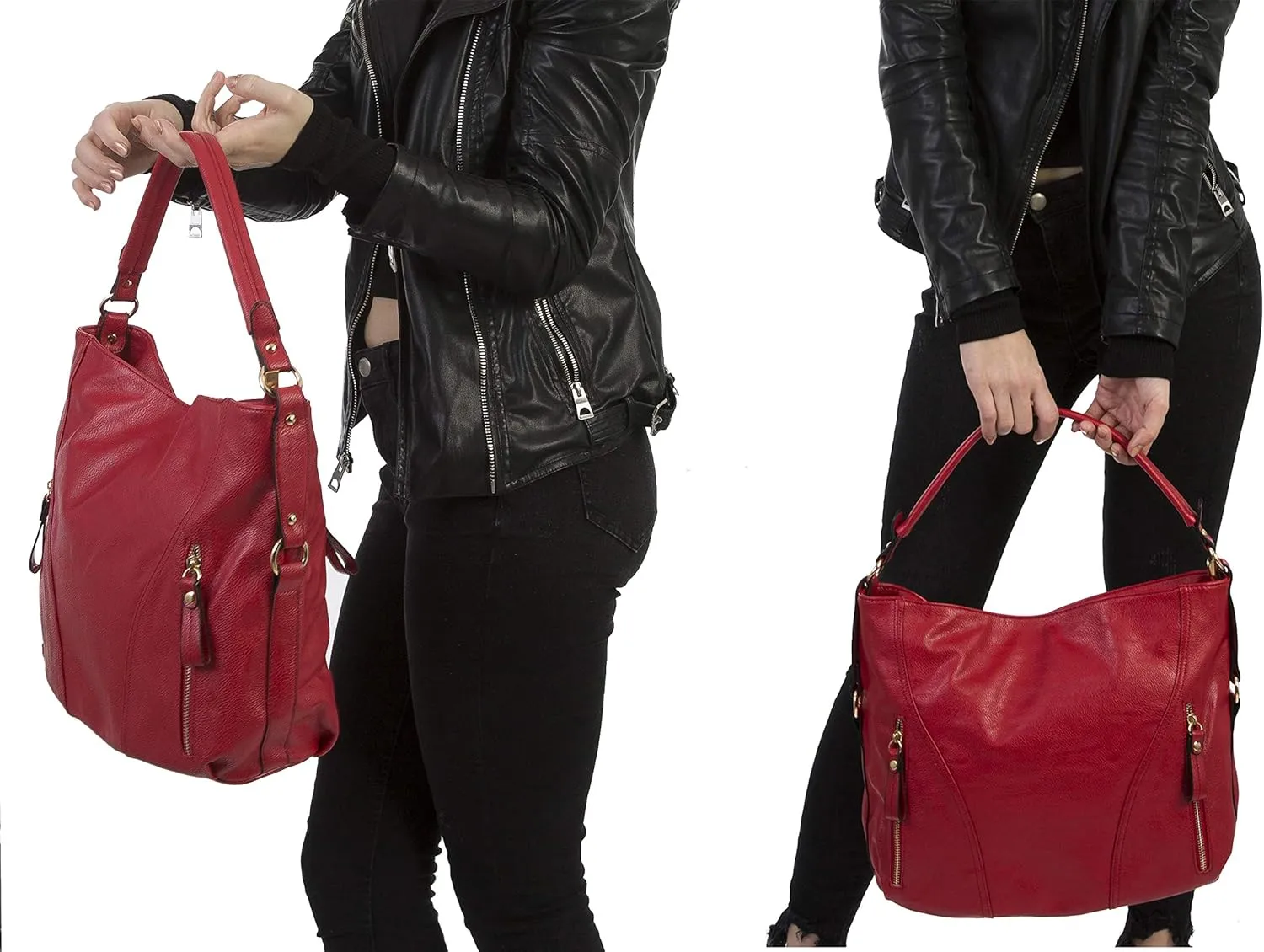 Mabel Large Tote Shoulder Bag – Faux Leather Everyday Handbag – Spacious Slouch Style Purse – Paula