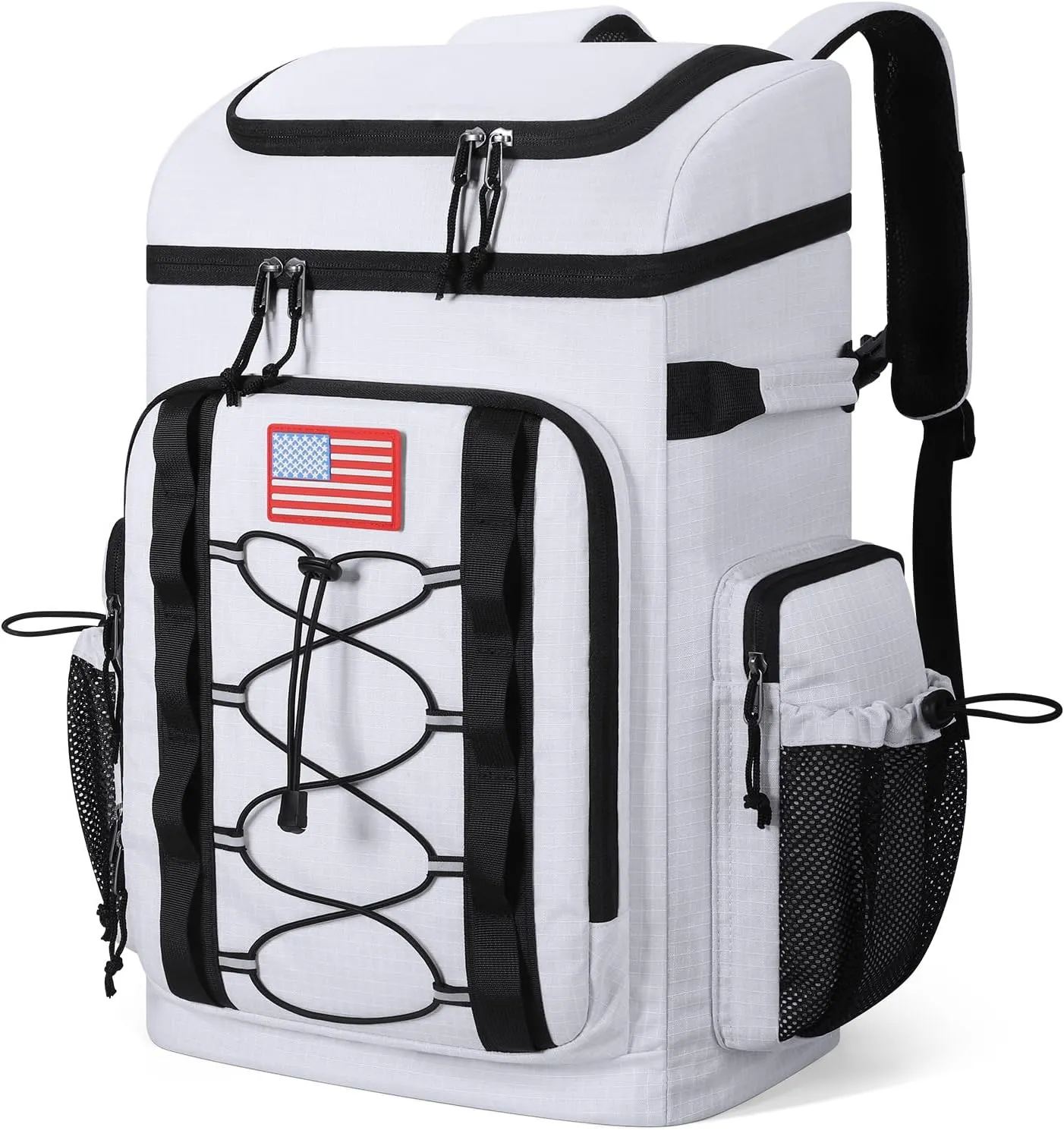 Maelstrom Backpack Cooler,Soft Lightweight Leakproof Cooler Backpack,50 Can Insulated Cooler Bag,Keeps 50 Cans Hot/Cold for Up to 16 Hours,Waterproof Lunch Bag for Men Women-White