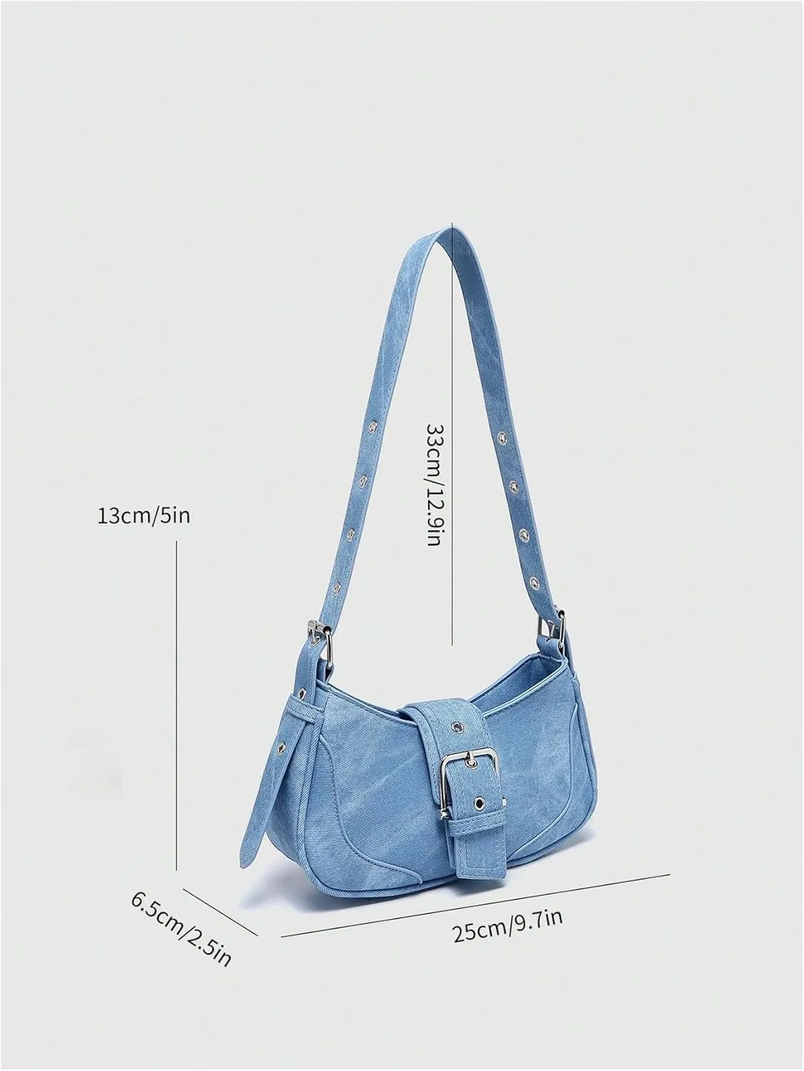 MakeMeChic Women's PU Leather Shoulder Handbags Zipper Top Handle Buckle Y2K Square Bags