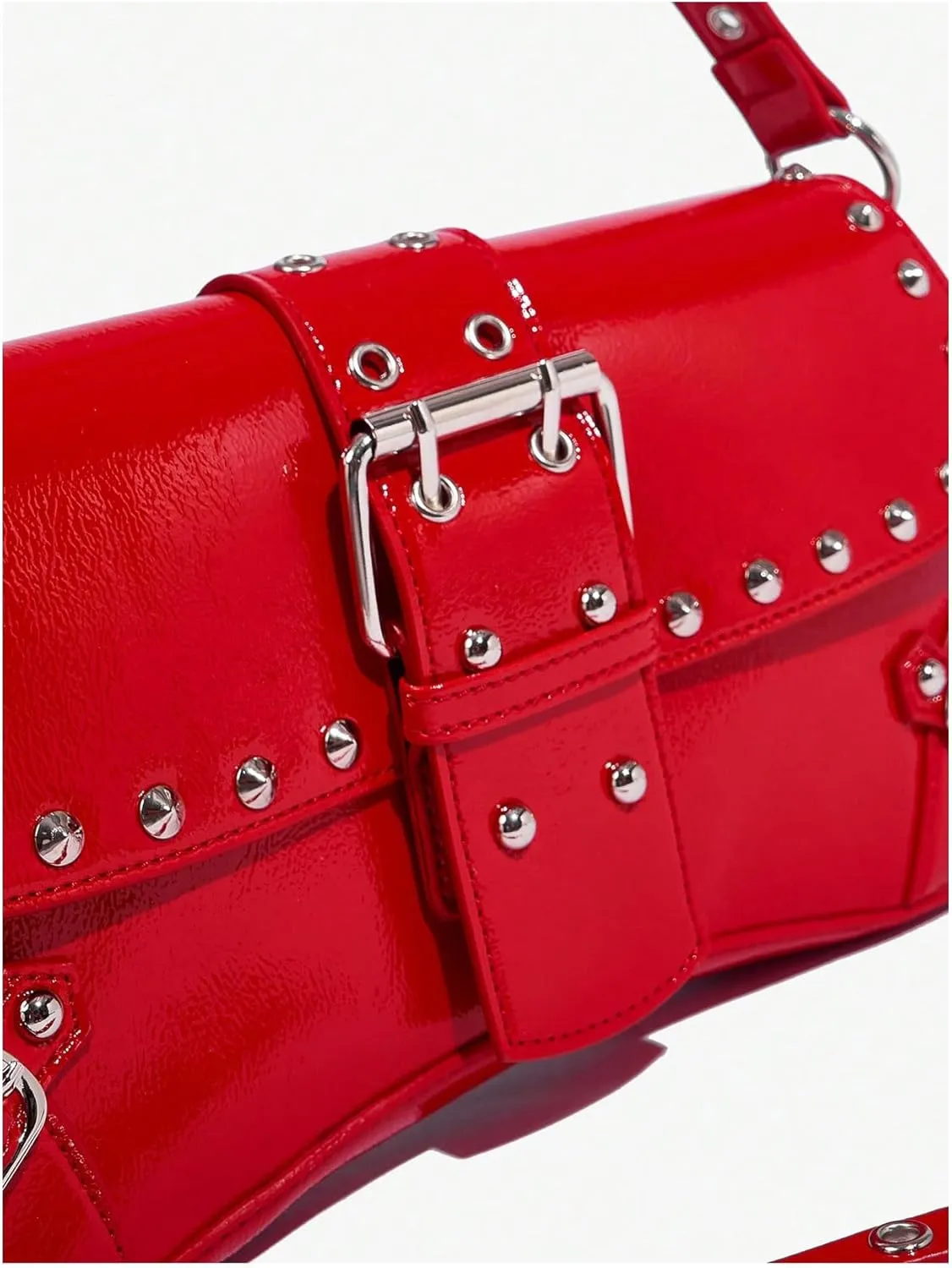 MakeMeChic Women's Shoulder Bags Y2K PU Leather Clutch Small Purse Hobo Bags