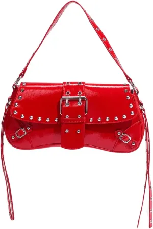 MakeMeChic Women's Shoulder Bags Y2K PU Leather Clutch Small Purse Hobo Bags