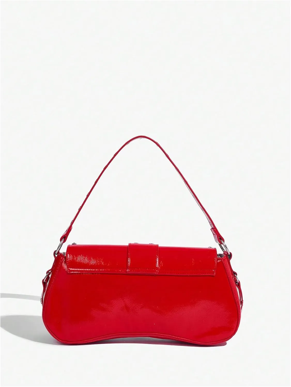 MakeMeChic Women's Shoulder Bags Y2K PU Leather Clutch Small Purse Hobo Bags