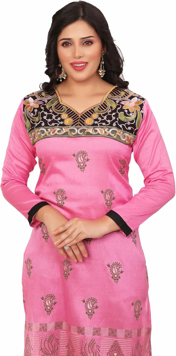 Maple Clothing Kurti Indian Tunic Top Women's Embroidered Outfit India Apparel