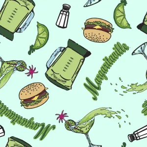 Margaritaville - Tropical Fiesta - Mint Cocktail Fabric