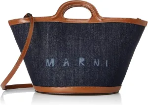 Marni BMMP0097L1P4891Z569M Women's Handbag BLUBLACK/MOCA [Parallel Import]