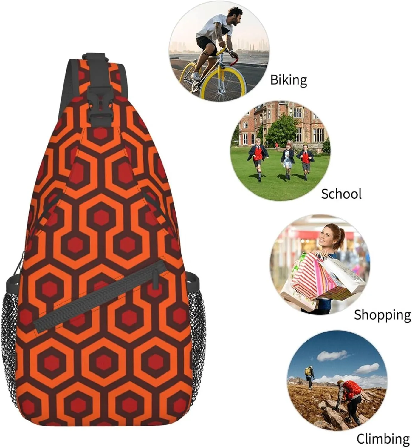 Math Formula Print Crossbody Sling Backpack For Women Men,Sling Bag Travel Hiking Chest Bag Daypack