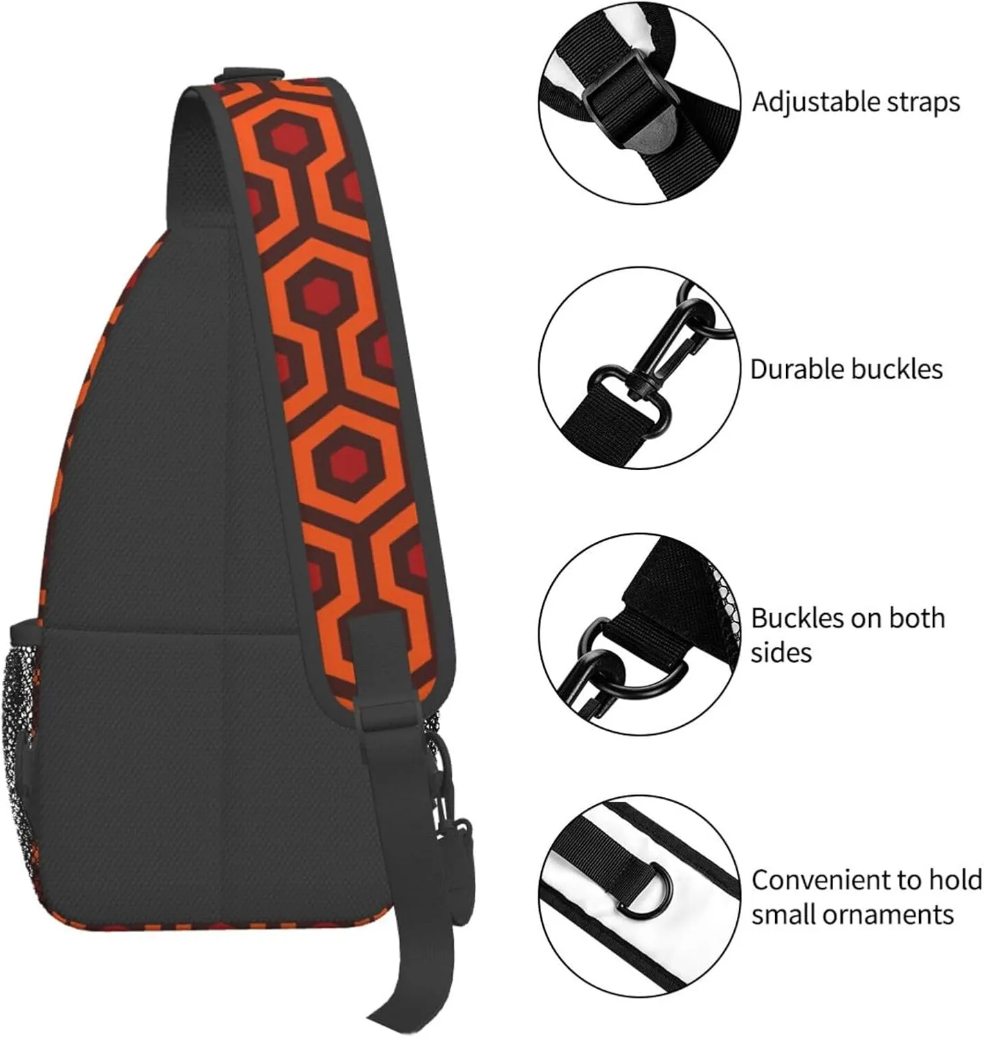 Math Formula Print Crossbody Sling Backpack For Women Men,Sling Bag Travel Hiking Chest Bag Daypack