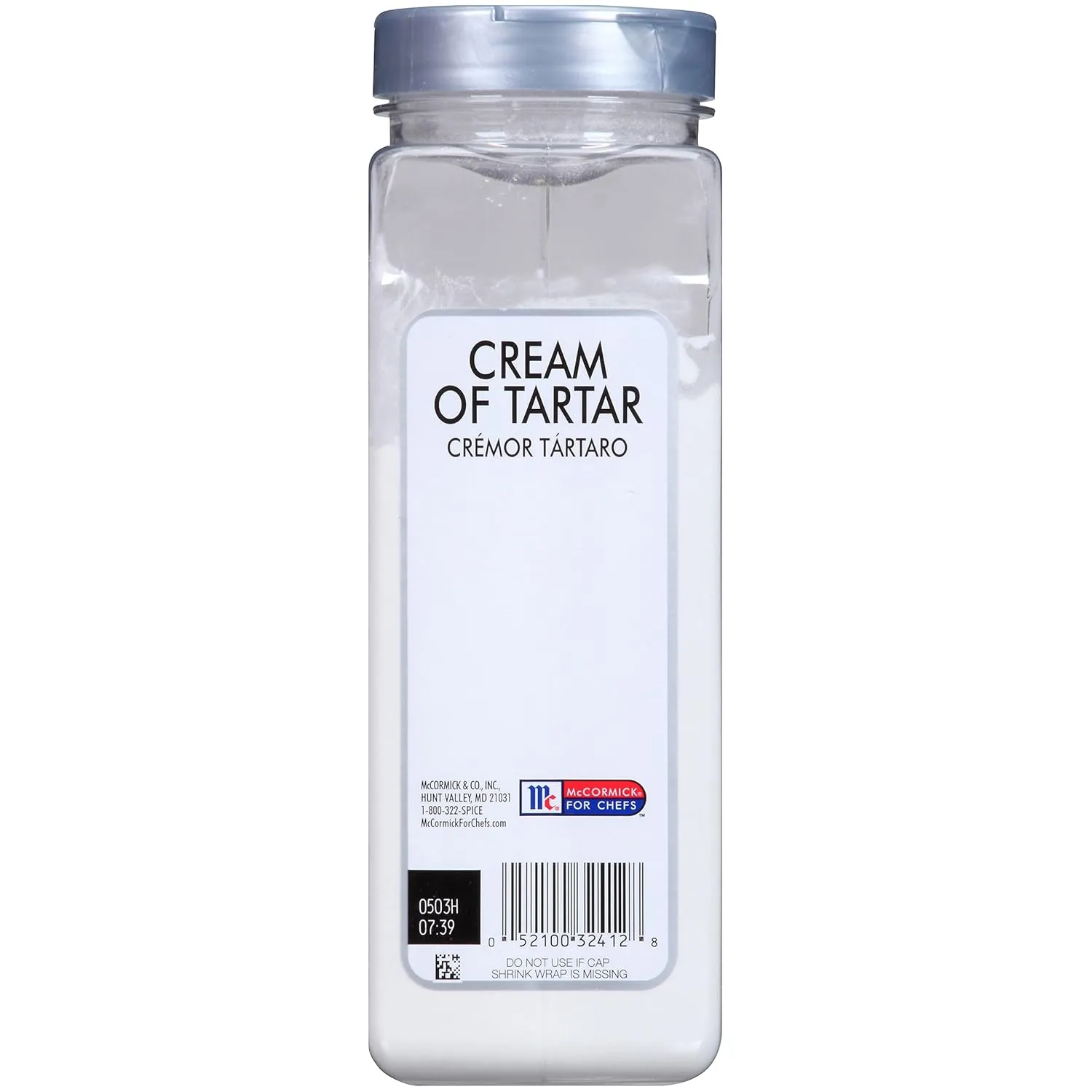 McCormick Culinary Cream of Tartar, 25 oz - One 25 Ounce Container of Cream of Tartar Powdered Thickening Agent for Egg Whites, Meringues, Angel Food Cake, Cookies, and More