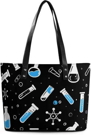Medical Chemical Sciences Women's Tote Shoulder Bag Handbag Top Handle Leather 29 * 34 * 14cm
