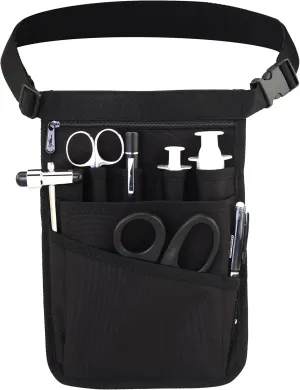Medical Organizer Belt,Nurse fanny pack, Nurse Fanny Pack for Work ，Kit Practical Waist Bag for Nurses， Fanny Pack for Basics Nurse ，Utility Belt Organizer Bag (YRHS-S-XJ-BLACK), Small
