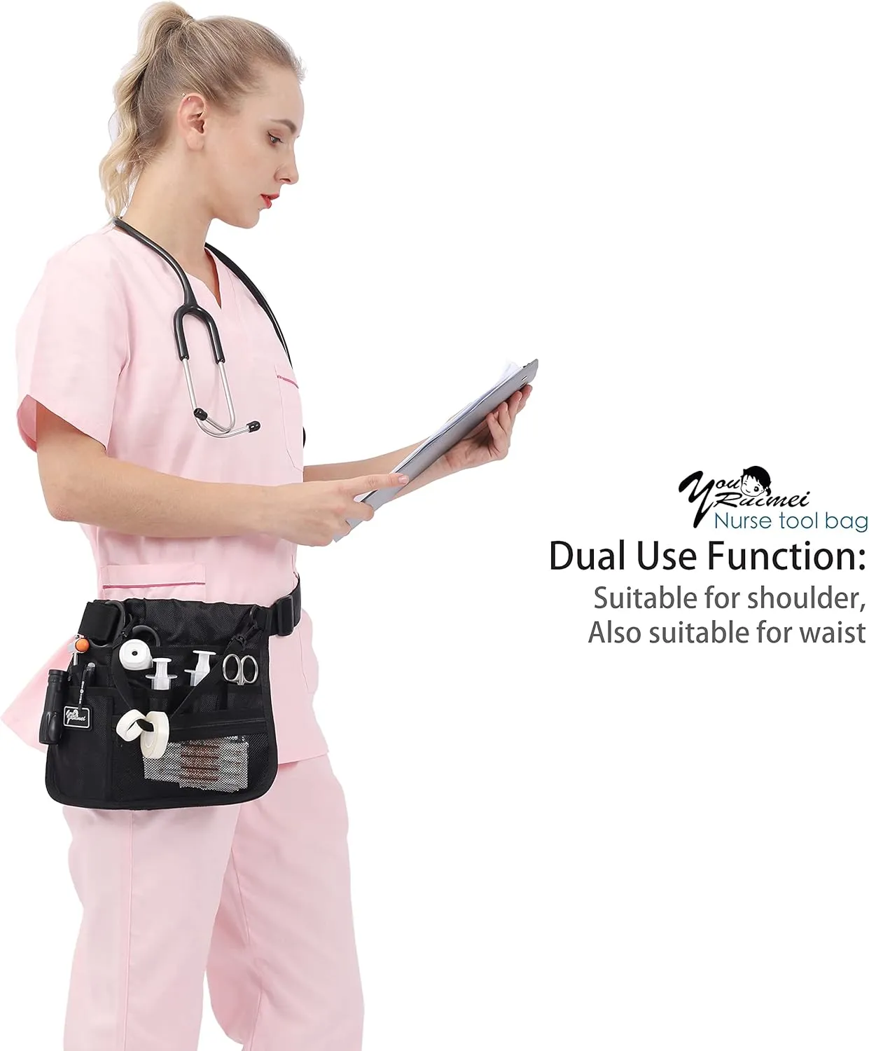 Medical Organizer Belt,Nurse fanny pack, Nurse Fanny Pack for Work ，Kit Practical Waist Bag for Nurses，