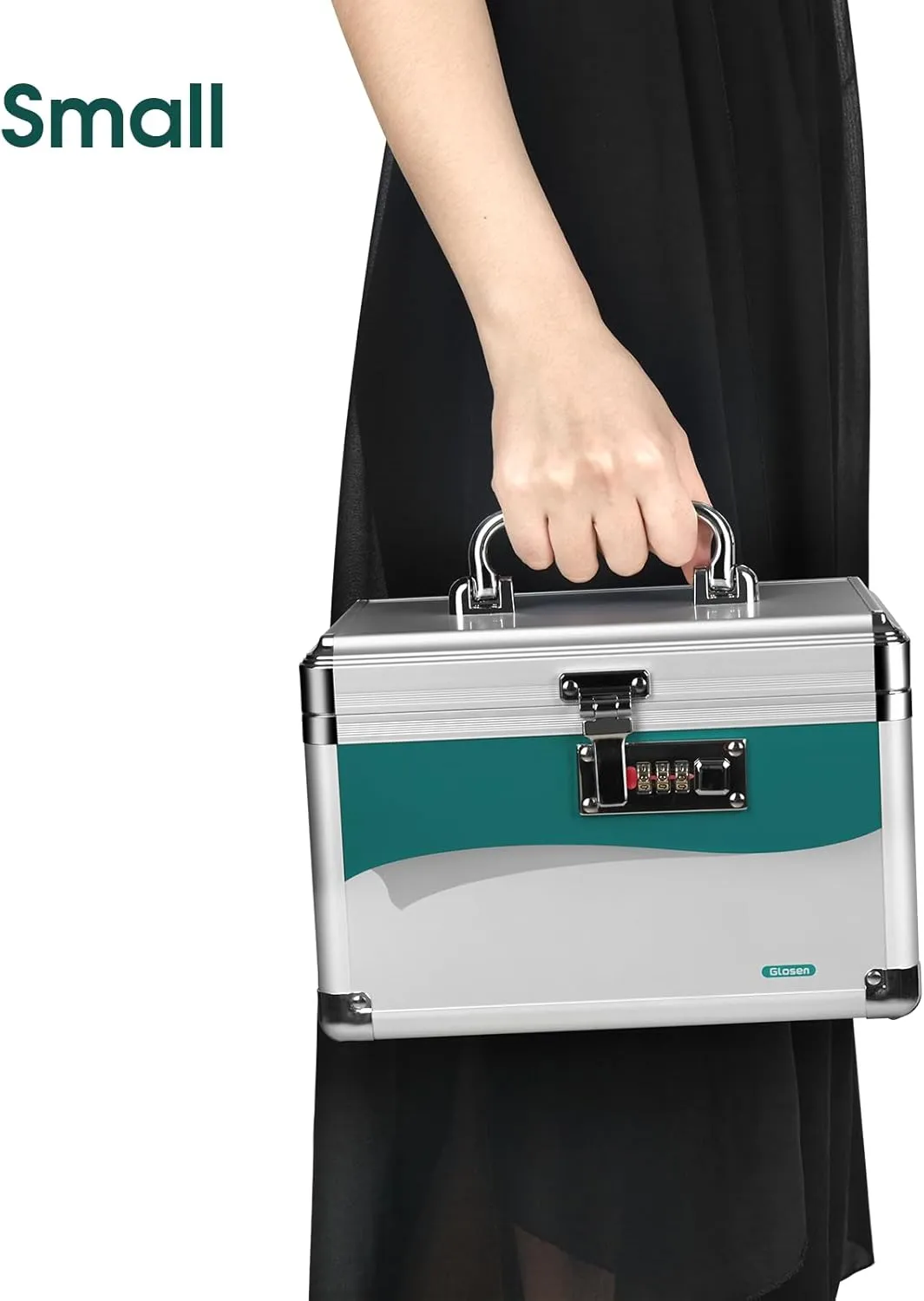 Medicine Lock Box with Combination Lock, Medication lock box【Small 10x6.7x6.7 Inch】,medical box organizer