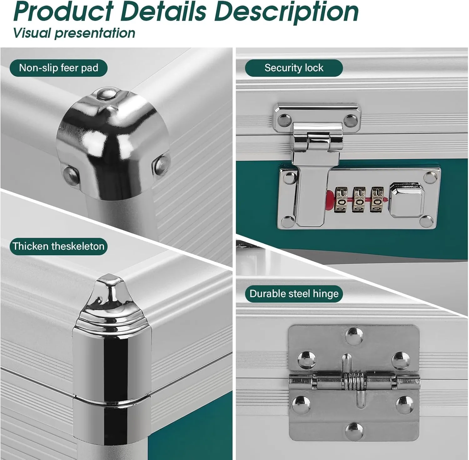 Medicine Lock Box with Combination Lock, Medication lock box【Small 10x6.7x6.7 Inch】,medical box organizer