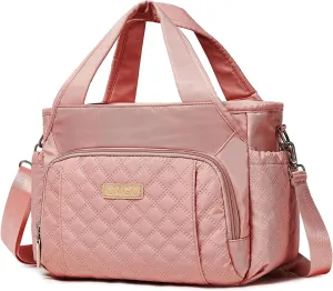 Medium Tote Bag for Women, Quilted Crossbody Shoulder Bags for Women with Zipper, Handbag Purse Top Handle Satchel