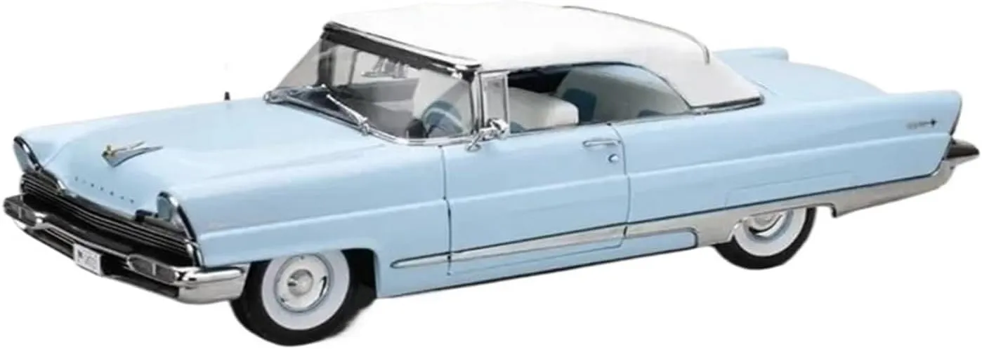 Metal Vehicles Toys 1/18 for Lincoln1956 Hard Top Alloy Car Model Adult Toy Collectibles Souvenir Static Ornaments Home Or Office Décor(Blue)