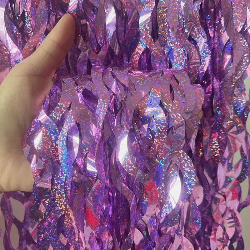 Metallic Tinsel Foil Fringe Curtains