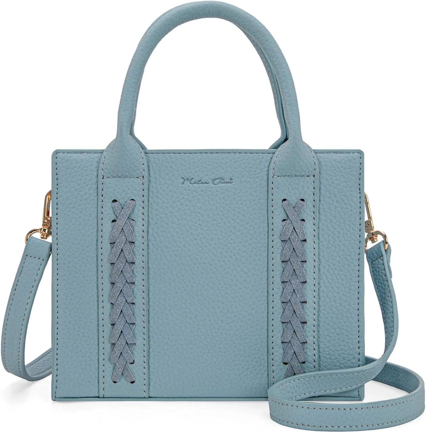 Milan Chiva Mini Satchel Purse for Women Cute Small Handbag Elegant Top Handle Purse with Adjustable Strap